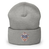 Sugar Skull Cuffed Beanie