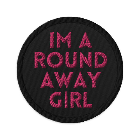 2A Round Away Girl Embroidered Patch